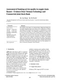 Assessment of banking service quality in supply chain finance - Evidence from Vietnam Technology and Commercial Joint Stock Bank