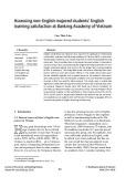 Assessing non-English majored students’ English learning satisfaction at Banking Academy of Vietnam