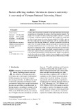 Factors affecting students’ decision to choose a university: A case study of Vietnam National University, Hanoi