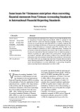 Some issues for Vietnamese enterprises when converting financial statements from Vietnam Accounting Standards to International Financial Reporting Standards