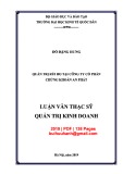 Luận văn Thạc sĩ Quản trị kinh doanh: Quản trị rủi ro tại Công ty cổ phần chứng khoán An Phát