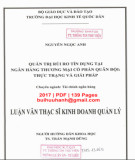 Luận văn Thạc sĩ Quản trị kinh doanh: Quản trị rủi ro tín dụng tại Ngân hàng thương mại cổ phần Quân Đội - Thực trạng và giải pháp