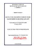 Luận văn Thạc sĩ Quản trị kinh doanh: Quản lý thu bảo hiểm xã hội bắt buộc tại Bảo hiểm xã hội tỉnh Lạng Sơn