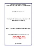 Luận văn Thạc sĩ Quản trị kinh doanh: Đẩy mạnh bán hàng các sản phẩm kinh tế tại Công ty cổ phần 22
