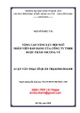Luận văn Thạc sĩ Quản trị kinh doanh: Nâng cao năng lực đội ngũ nhân viên bán hàng của Công ty TNHH Dược phẩm Trương Vũ
