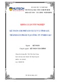 Khóa luận tốt nghiệp Kế toán - Kiểm toán: Kế toán chi phí sản xuất và tính giá thành sản phẩm tại Công ty TNHH C&C