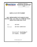 Khóa luận tốt nghiệp Kế toán - Kiểm toán: Quy trình kiểm toán doanh thu bán hàng & cung cấp dịch vụ tại Công ty TNHH Kế toán - Kiểm toán Phương Nam