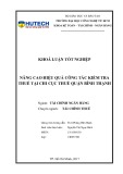 Khóa luận tốt nghiệp Tài chính ngân hàng: Nâng cao hiệu quả công tác kiểm tra thuế tại chi Cục Thuế quận Bình Thạnh