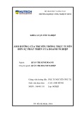 Khóa luận tốt nghiệp Quản trị kinh doanh: Ảnh hưởng của truyền thông trực tuyến đến sự phát triển của doanh nghiệp