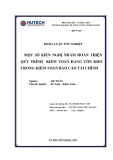 Khóa luận tốt nghiệp Kế toán - Kiểm toán: Một số kiến nghị nhằm hoàn thiện quy trình kiểm toán hàng tồn kho trong kiểm toán báo cáo tài chính