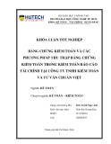 Khóa luận tốt nghiệp Kế toán - Kiểm toán: Bằng chứng kiểm toán và các phương pháp thu thập bằng chứng kiểm toán trong kiểm toán báo cáo tài chính tại Công ty TNHH Kiểm toán và Tư vấn Chuẩn Việt