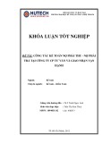 Khóa luận tốt nghiệp Kế toán - Kiểm toán: Công tác kế toán nợ phải thu - nợ phải trả tại Công ty cổ phần Tư vấn và Giao nhận Vạn Hạnh