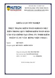 Khóa luận tốt nghiệp Kế toán - Kiểm toán: Thực trạng kiểm toán khoản mục tiền trong quy trình kiểm toán báo cáo tài chính tại Công ty TNHH Kiểm toán và Tư vấn Rồng Việt