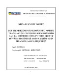 Khóa luận tốt nghiệp Kế toán - Kiểm toán: Quy trình kiểm toán khoản mục nợ phải trả nhà cung cấp trong kiểm toán báo cáo tài chính do Công ty TNHH Dịch vụ tư vấn tài chính kế toán và kiểm toán phía nam (AASCS) thực hiện