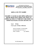 Khóa luận tốt nghiệp Kế toán - Kiểm toán: Tìm hiểu và đánh giá hệ thống kiểm soát nội bộ trong hoạt động cho thuê tài chính tại Công ty TNHH MTV cho thuê tài chính Ngân hàng Sài Gòn Thương Tín