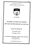 Luận văn Thạc sĩ Kế toán: Tác động của phân cấp tài khóa đến tăng trưởng kinh tế ở Việt Nam