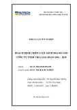 Khóa luận tốt nghiệp Quản trị kinh doanh: Hoạch định chiến lược kinh doanh cho công ty TNHH Vida giai đoạn 2016 – 2020