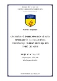 Luận văn Thạc sĩ Kế toán: Các nhân tố ảnh hưởng đến tỷ suất sinh lợi của các Ngân hàng thương mại cổ phần trên địa bàn TP. Hồ Chí Minh