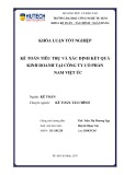 Khóa luận tốt nghiệp Kế toán - Kiểm toán: Kế toán tiêu thụ và xác định kết quả kinh doanh tại Công ty cổ phần Nam Việt Úc