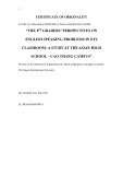 Bachelor's Thesis major English Language: The 8th graders’ perspectives on english speaking problems in EFL classroom: A study at The Asian High School – Cao Thang Campus