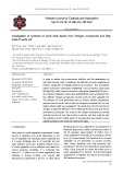 Investigation of synthesis of some ionic liquids from nitrogen compounds and fatty acids of waste oils