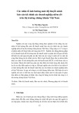 Các nhân tố ảnh hưởng mức độ thuyết minh báo cáo tài chính các doanh nghiệp niêm yết trên thị trường chứng khoán Việt Nam