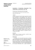 Evaluation of electricity generation from wastewater by microbial fuel cell