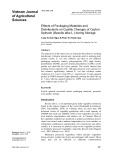 Effects of packaging materials and disinfectants on quality changes of Ceylon spinach (Basella alba L.) during storage