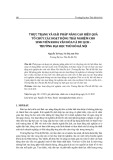 Thực trạng và giải pháp nâng cao hiệu quả tổ chức các hoạt động trải nghiệm cho sinh viên khoa Văn hóa và du lịch - trường Đại học Thủ đô Hà Nội