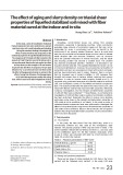 The effect of aging and slurry density on triaxial shear properties of liquefied stabilized soil mixed with fiber material cured at the indoor and in-situ