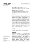 Current research, challenges, and perspectives of biotechnology: An overview