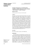 Genetic divergence of cultivated rice varieties in North Vietnam for grain quality traits using D2 cluster analysis