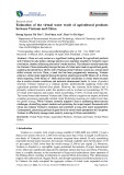 Estimation of the virtual water trade of agricultural products between Vietnam and China