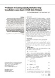 Prediction of bearing capacity of shallow strip foundation: a case study in Binh Dinh-Vietnam