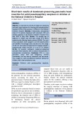 Short-term results of duodenum-preserving pancreatic head resection for solid pseudopapillary neoplasm in children at the National Children's Hospital