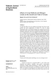 Effects of cover methods and nitrogen levels on the growth and yield of tomato