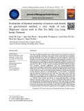 Evaluation of thermal maturity of source rock based on geochemical method, a case study of Late Oligocene source rock in Hoa Tra field, Cuu Long basin, Vietnam