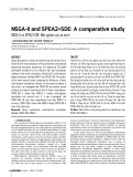 NSGA-II and SPEA2+SDE: A comparative study