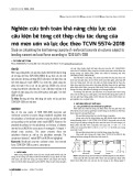 Nghiên cứu tính toán khả năng chịu lực của cấu kiện bê tông cốt thép chịu tác dụng của mô men uốn và lực dọc theo TCVN 5574-2018