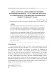 Simulation analysis to forecast progress and optimize resource utilization for material transportation activities in the construction project on Phu Quy island