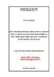 Luận văn Thạc sĩ Quản trị kinh doanh: Quản trị rủi ro tín dụng trong cho vay khách hàng cá nhân tại Ngân hàng Nông nghiệp và Phát triển Nông thôn Việt Nam - Chi nhánh huyện Mộ Đức Quảng Ngãi