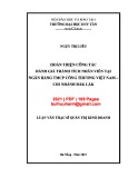 Luận văn Thạc sĩ  Quản trị kinh doanh: Hoàn thiện công tác đánh giá thành tích nhân viên tại Ngân hàng TMCP Công Thương Việt Nam – Chi nhánh Đăk Lăk