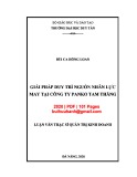 Luận văn Thạc sĩ Quản trị kinh doanh:  Giải pháp duy trì nguồn nhân lực may tại Công ty Panko Tam Thăng