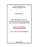 Luận văn Thạc sĩ Quản trị kinh doanh: Hoàn thiện công tác quản lý chi thường xuyên ngân sách nhà nước của quận Hải Châu, thành phố Đà Nẵng