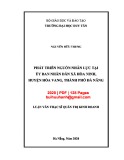 Luận văn Thạc sĩ Quản trị kinh doanh:  Phát triển nguồn nhân lực tại Ủy ban nhân dân xã Hòa Ninh, huyện Hòa Vang, thành phố Đà Nẵng