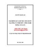 Luận văn Thạc sĩ Quản trị kinh doanh: Giải pháp tạo động lực làm việc cho cán bộ công nhân viên tại Công ty TNHH MTV Công nghệ thông tin GLPV