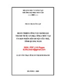 Luận văn Thạc sĩ Quản trị kinh doanh: Hoàn thiện công tác đánh giá thành tích cán bộ, công chức tại Ủy ban nhân dân huyện Tây Trà, tỉnh Quảng Ngãi