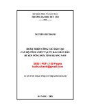 Luận văn Thạc sĩ Quản trị kinh doanh: Hoàn thiện công tác đào tạo cán bộ, công chức tại Ủy ban nhân dân huyện Nông Sơn, tỉnh Quảng Nam