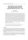 Một số biện pháp tổ chức trải nghiệm trong hoạt động khám phá khoa học nhằm phát triển vốn từ cho trẻ 5 – 6 tuổi