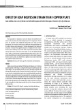 Effect of ECAP routes on strain to M1 copper plate